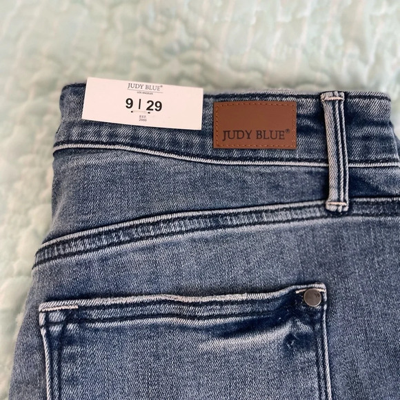 Judy Blue destroyed knee high waist straight jeans - Picture 7 of 11